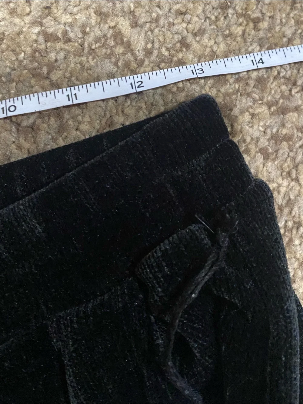 Alo Yoga Chalet Chenille Wide Leg Pants Sz M Black High Rise Soft Cozy Lounge